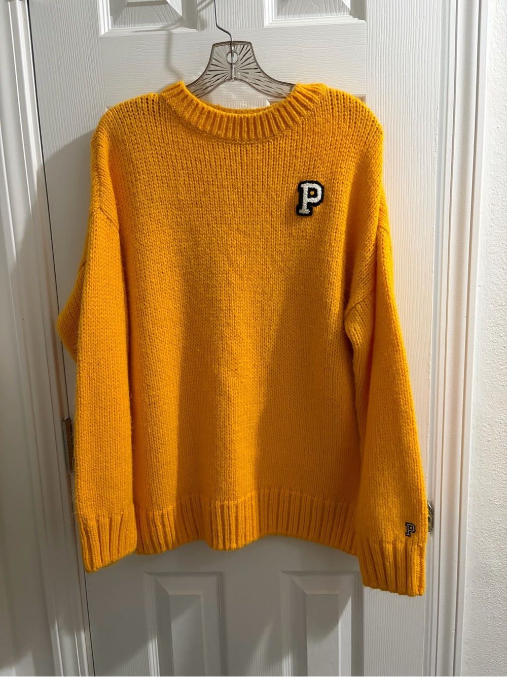 Victoria's Secret Boyfriend  Yellow Knit Crewneck Sweater